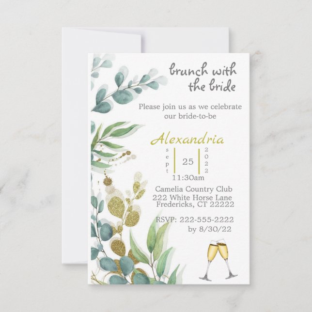 Brunch Bridal Shower Invitation (Front)