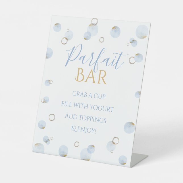 Brunch Bubbly and Baby Shower Parfait Bar  Pedestal Sign (Front)