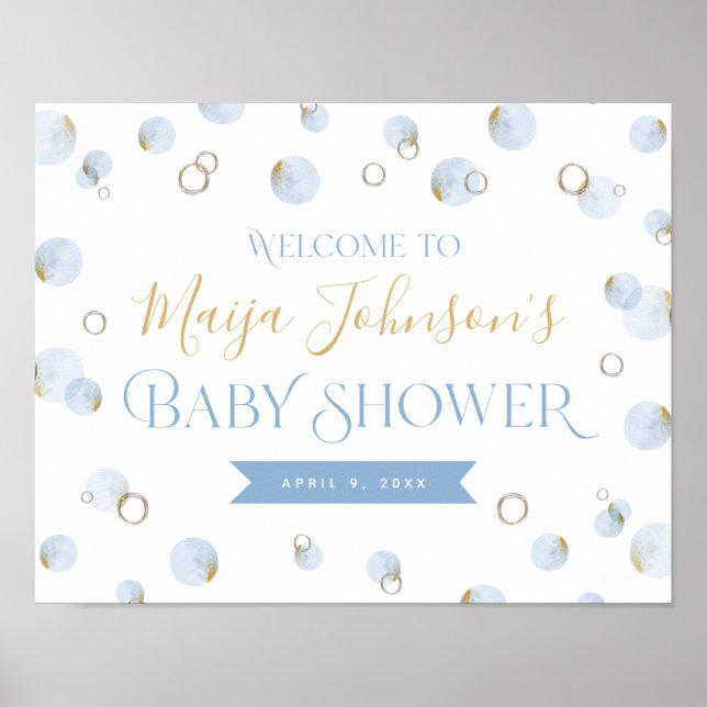 Brunch Bubbly and Baby Shower Welcome Sign (Front)