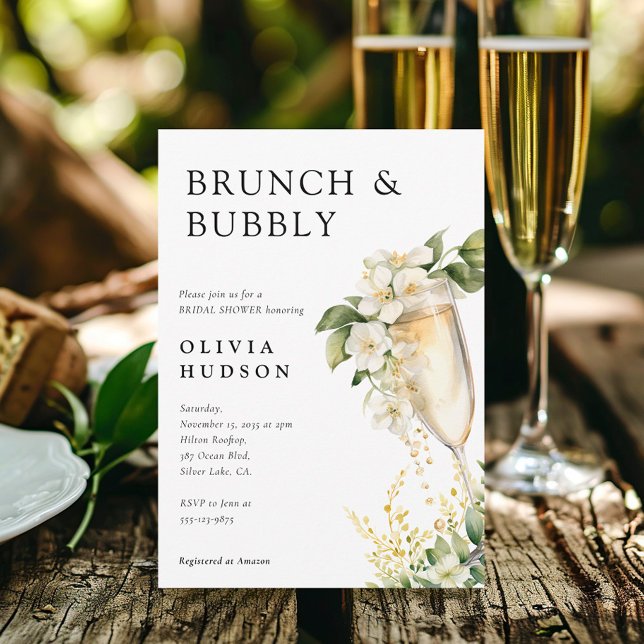 Brunch & Bubbly Bridal Shower Invitation (Creator Uploaded)