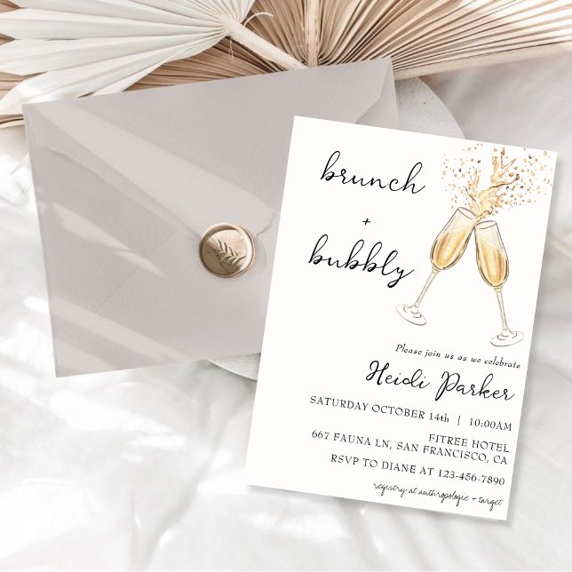Brunch & Bubbly Bridal Shower Invitation (Creator Uploaded)
