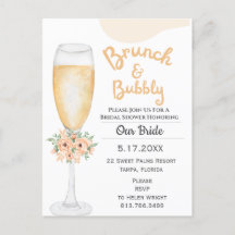 Brunch & Bubbly Bridal Shower Invitation