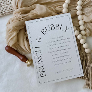 Brunch & Bubbly Bridal Shower Party Invitation