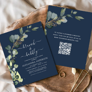 Brunch & Bubbly Bridal Shower QR Code Invitation