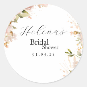 Brunch & Bubbly Bridal Shower Sticker   Floral