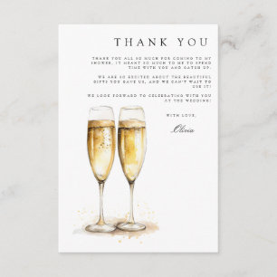 Brunch & Bubbly Bridal Shower Thank You Card