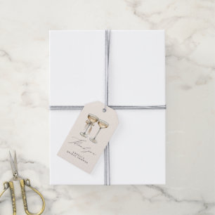 Brunch & Bubbly Champagne Bridal Shower Thank You Gift Tags