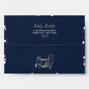 Brunch & Bubbly Confetti Bridal Shower Envelope