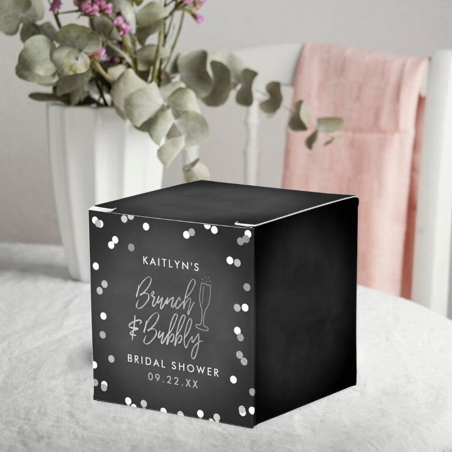 Brunch & Bubbly Confetti Bridal Shower Favour Box (Creator Uploaded)