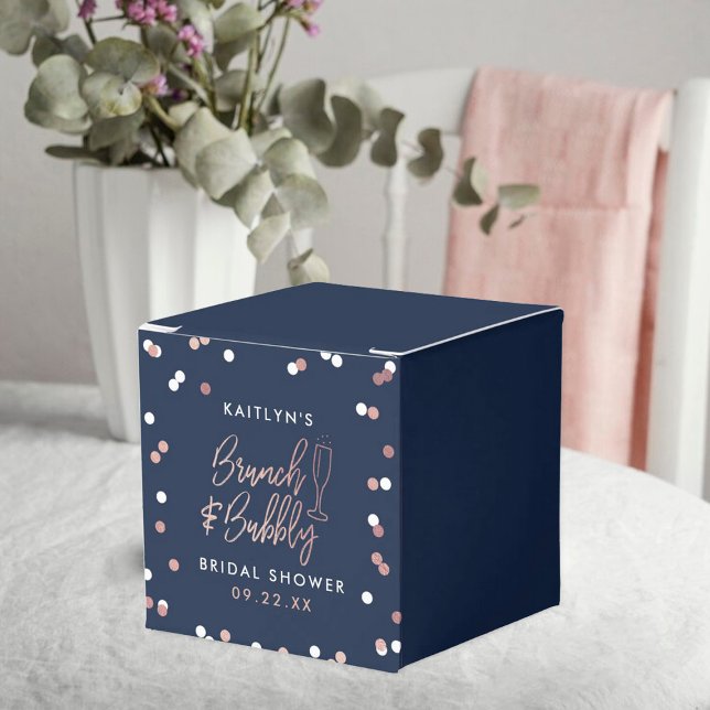Brunch & Bubbly Confetti Bridal Shower Favour Box (Creator Uploaded)