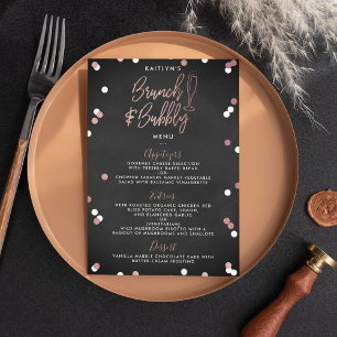 Brunch & Bubbly Confetti Bridal Shower Menu