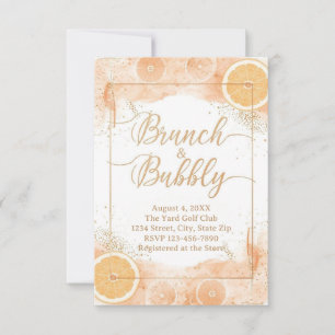 Brunch & Bubbly Details Card – Peach Watercolor