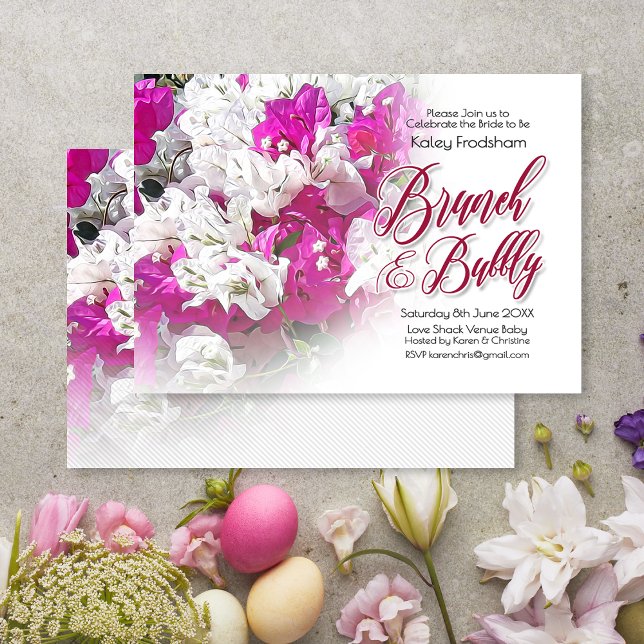 Brunch & Bubbly Floral Wedding Invitation (Creator Uploaded)