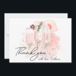 Brunch & Bubbly Mimosa Bridal Shower Thank You  Invitation<br><div class="desc">Elevate the joy of your bridal shower with this enchanting mimosa champagne collection, designed to create unforgettable moments for bridal showers and bachelorette parties. With its stunning watercolor illustration of mimosa glasses, this collection invites you to add personal touches that will resonate deeply with your guests. Feel free to reach...</div>