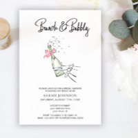 Brunch & Bubbly Pink Bow Champagne Bridal Shower