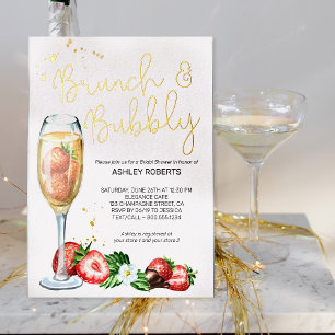 Brunch Bubbly Strawberry Champagne Bridal Shower