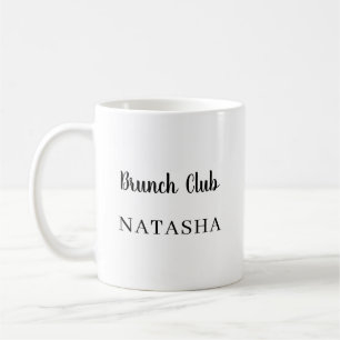 Brunch Club Name Modern Handwritten Script Design Coffee Mug
