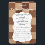 Brunch Coffee Muffin Recipe Magnet<br><div class="desc">The perfect housewarming gift for the coffee-obsessed! This high-quality recipe magnet isn't just a kitchen tool—it's a decorative keepsake that brings the aroma of fresh muffins to any home.</div>