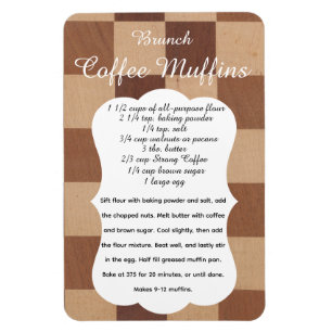 Brunch Coffee Muffin Recipe Magnet