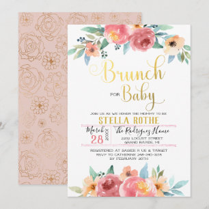 Brunch for Baby - Spring Flowers Invitation