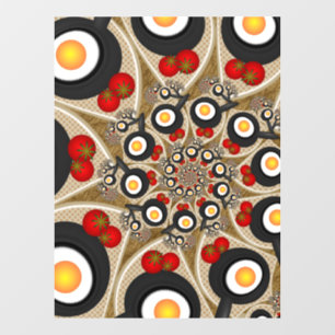 Brunch Fractal Art Funny Food, Tomatoes, Eggs