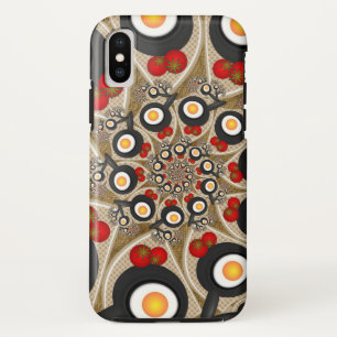 Brunch Fractal Art Funny Food, Tomatoes, Eggs Case-Mate iPhone Case