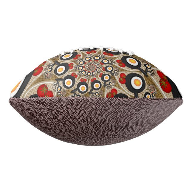 Brunch Fractal Art Funny Food, Tomatoes, Eggs Football (Rotated 270)