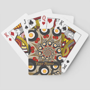 Brunch Fractal Art Funny Food, Tomatoes, Eggs Name Playing Cards
