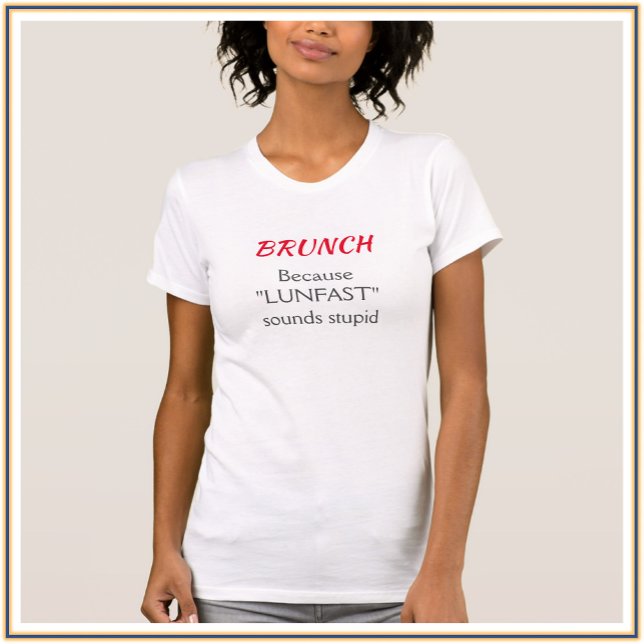 Brunch Humourous Red and Black T-Shirt (Creator Uploaded)