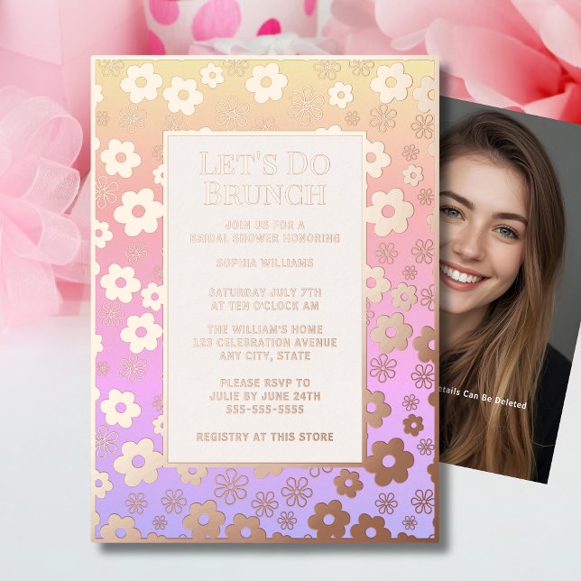 Brunch Invite Bridal Shower Custom Floral Modern (Creator Uploaded)