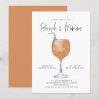 Brunch & Mimosas Summer Cocktail Party  Invitation
