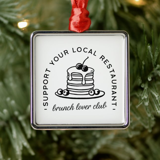 Brunch pancakes lover funny quotes metal tree decoration (Tree)