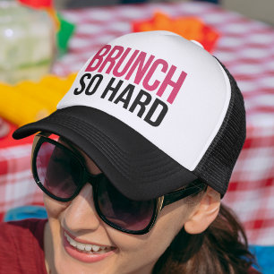 Brunch So Hard Magenta & Black Trucker Hat