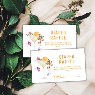 Brunch Spring Champagne Diaper Raffle Baby Shower  Enclosure Card