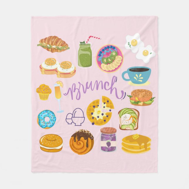  Brunch Squad Fleece Blanket (Front)