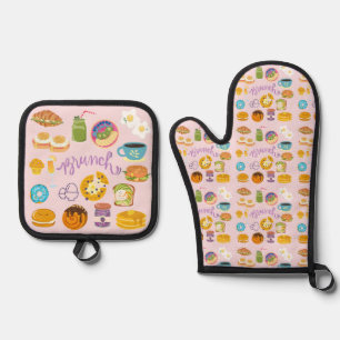 Brunch Squad Oven Mitt & Pot Holder Set
