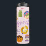 Brunch Squad Thermal Tumbler<br><div class="desc">Cute,  pink design for brunch lovers.</div>
