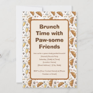 Brunch Time with Paw-some Friends Invitation
