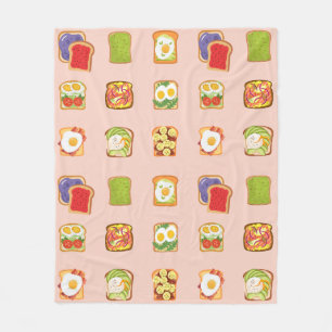 Brunch Toast Fleece Blanket
