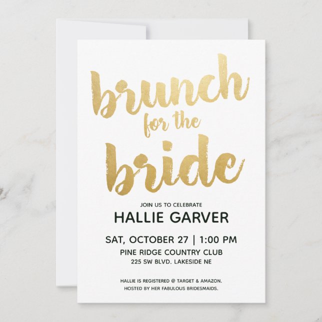 Brunch Wedding Shower Invitation (Front)