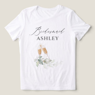 Brunch with the Bride Gold Greenery Bridesmaid Tri-Blend Shirt