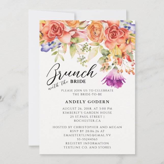 Brunch With the Bride Invitation (Front)