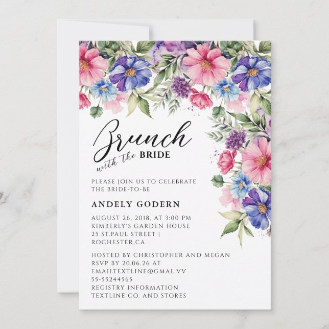 Brunch With the Bride Invitation (Front)