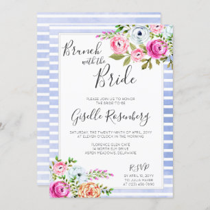 Brunch With The Bride Modern Floral Invitation