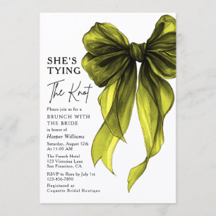 Brunch With The Bride She's Tying The Knot Bow Invitation