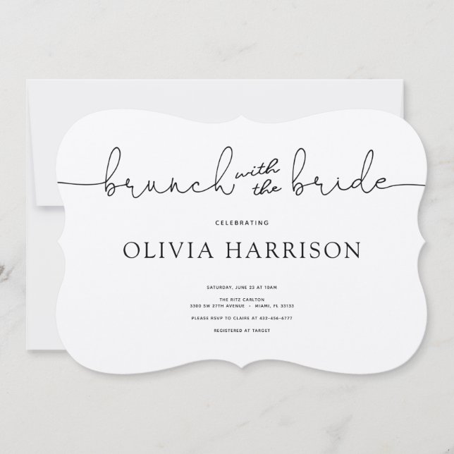 Brunch with the Bride Shower Invitation (Front)