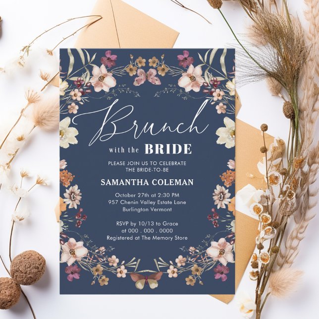 Brunch with the Bride Wildflower Bridal Shower Invitation (Creator Uploaded)