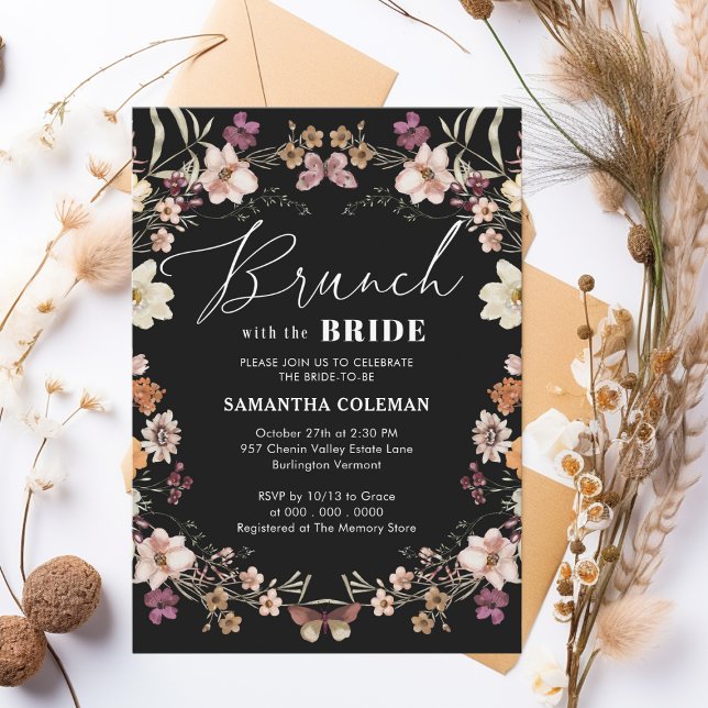 Brunch with the Bride Wildflower Bridal Shower Invitation (Creator Uploaded)