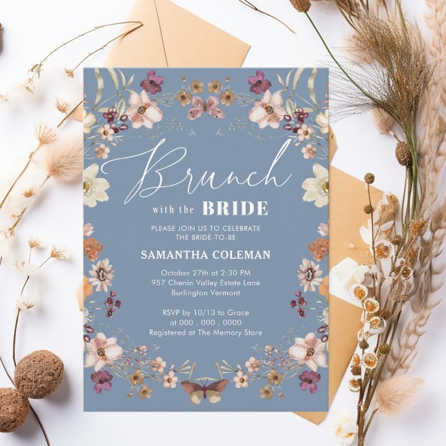 Brunch with the Bride Wildflower Bridal Shower Invitation (Creator Uploaded)