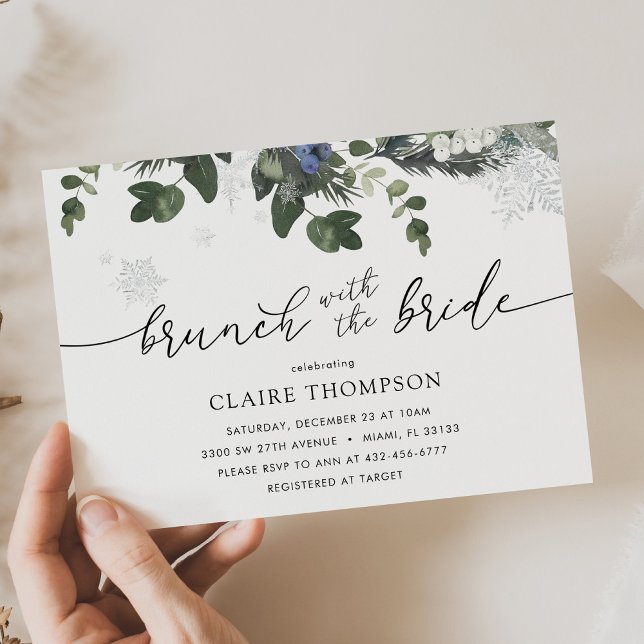 Brunch with the Bride Winter Shower Invitation (Creator Uploaded)
